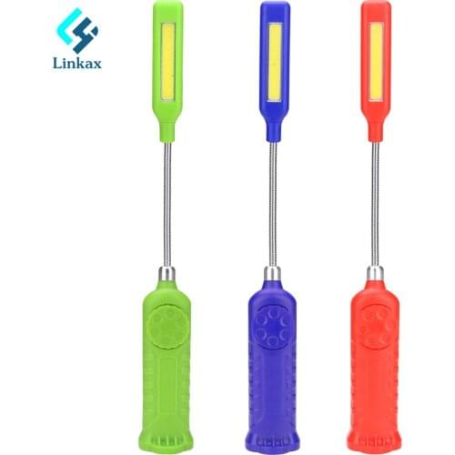 Magnetic Car Repairing Working Light COB LED Flashlight Portable Lamp for Camping Climbing Hunting AAA