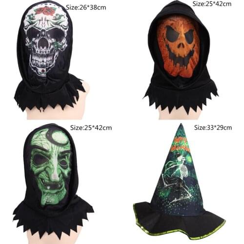 Halloween Masks headdress Witch Hat Costume Party stage performance headdress Ghost Festival wizard wizard cap