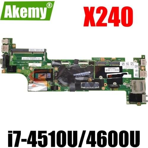 Laptop motherboard For Lenovo Thinkpad X240 With i7-4510U/4600U NM-A091 Mainboard FRU 04X5166 04X5178 04X5154 100% Fully Tested
