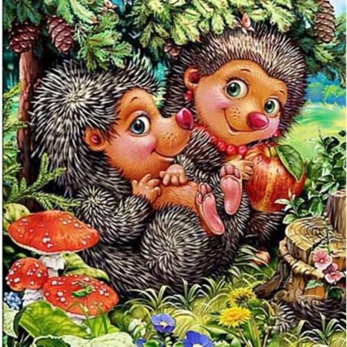 DIY Hedgehog diamond painting Cartoon Hedgehog dimaond embroidery full drill 5D diamond painting mosaic full round drill