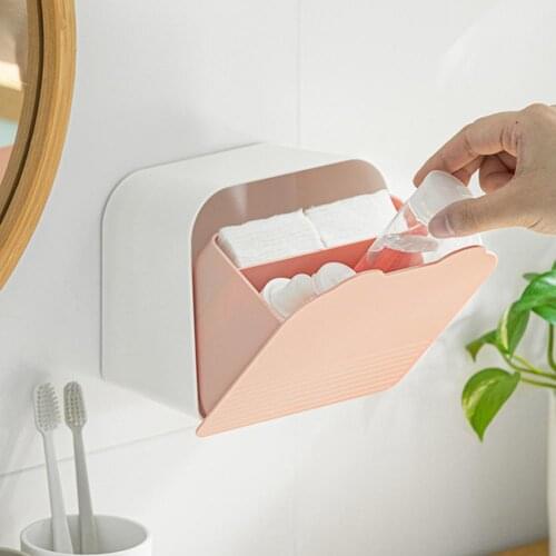 Wall Mount Storage Box Clamshell Design PS High Quality Waterproof Punch-free Storage Organizer for Home