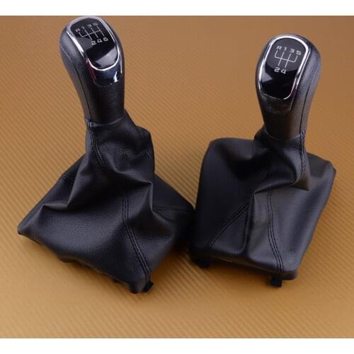 New Car 5 6 Speed Gear Stick Shift Shifter Knob Gaiter Frame Lever Black 1Z0711141 Fit For Skoda Superb 2008 2009 2010 2011 2012