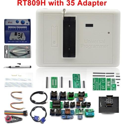 Original RT809H EMMC-Nand FLASH Extremely fast Universal Programmer + Edid Cable WITH CABELS EMMC-Nand+35 Adapters
