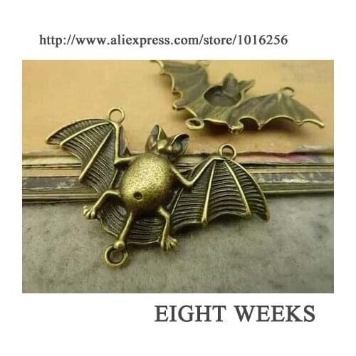 Zinc alloy pendant jewelry accessories diy handmade material charms three holes bats fly