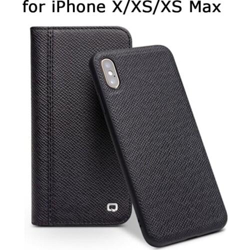 2 in 1 Removable Case for iPhone XS Max Luxury Genuine Leather Cover Shell for iPhone XS/X Wallet Case for iPhone 9 Fundas Skin