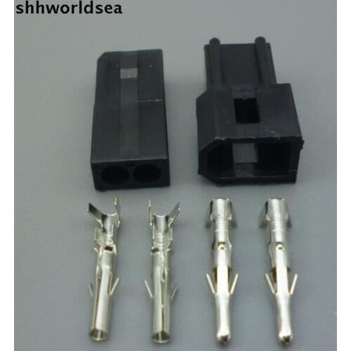 Shhworldsea 2 PIN Car Headlight Scoket 5500 5560 Variable light plug Butt joint Riveting type auto electrical wire connector