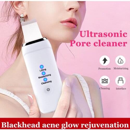 1SET Ultrasonic Skin Scrubber Blackhead Acne Cleaner Pore Remover Electric Skin Facial Clean Machine Skin Care
