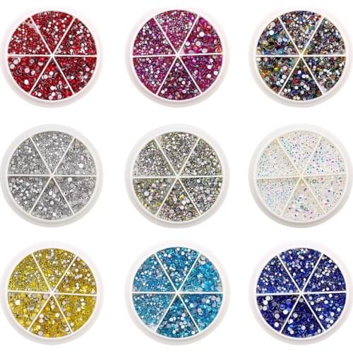 Swarovsky Flatback Glass Nails Rhinestones Mixed Sizes SS4 SS6 SS8 SS10 SS12Nail Art Decoration Stones Shiny Gems Manicure