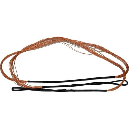 Fine Bowstring length 49-61 inch Archery Bow String black&orange For Wooden Recurve Horsebow Endless Loop Hunting Shooting