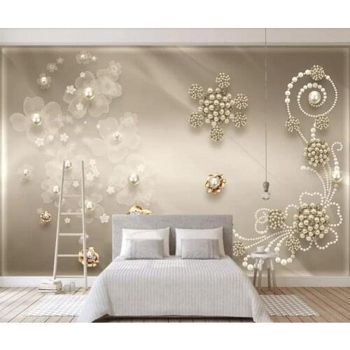Jewelry and pearl modern simple fashion living room background wall painting