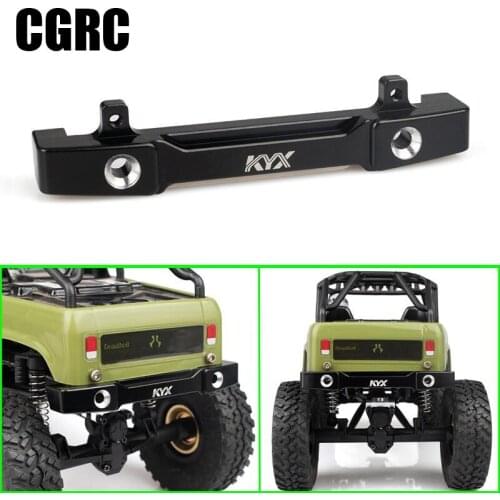 Metal Aluminum alloy CNC Black Rear bumper Can be DIY mounted light For 1/24 RC Model Car Axial SCX24 90081 Upgrade parts