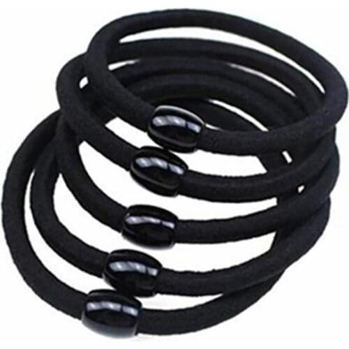 Tie Hair Aprons Candy-colored Hair Rope Beaded High Elastic Fashion Hair Tie Fashion Classic Headwear Dedicated Hair Rope