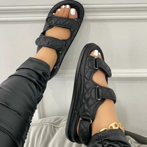 2021 Designer Shoes Woman Sandalie Gladiator Velcro Sandals Women High Quality Ladies Shoes Summer Platform Sandalias De Muje