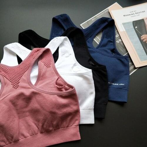 Fashion Womem Quick Dry Sports Bras High Elastic Breathable Yoga Bra Shockproof Padded Athletic Workout Bralette