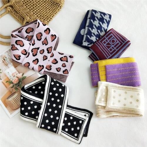 Women and Childrens scarf boys warm girls thickened small scarf knitting Korean version boys girls scarf autumn and winter D188