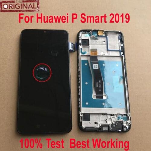 Original IPS LCD For Huawei P Smart 2019 POT-LX1 POT-LX1AF POT-LX2J 10Point Touch Panel Screen Digitizer Assembly+ Frame Display