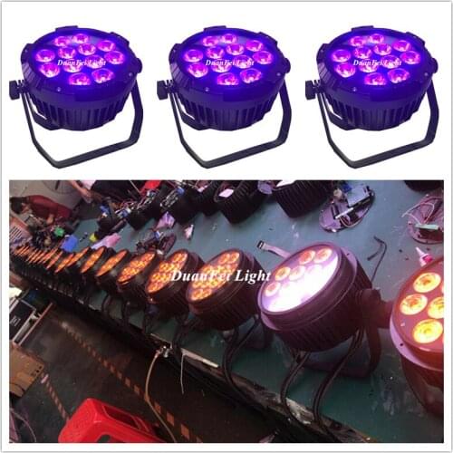 12pieces/Lot 12PCS 18W Rgbwauv Led Slim 6in1 Color Dj Light Flat Par Can For Wedding Party Decoration