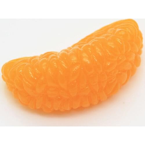 20/10pcs Loose Pvc Material Orange Cute Segment Style Food Toys for Craft Making Decor Accessories Tools