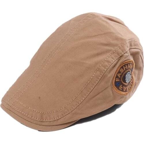 2021 Casual Men Hats Retro Berets Hat Embroidery Women Cotton Visors Embroidery Herringbone Flat Caps Artist Peaked Newsboy Cap