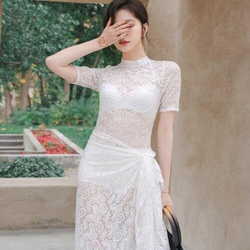 2021 Sexy Solid Swimsuit Women Push Up One Piece Swimsuit High Waist Swimwear Female Retro Bodysuit Monokini