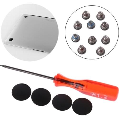 4Pcs Feet Bottom Case Cover+Screws Set Tool For Macbook Pro Retina 13" 15" A1398 U1JA