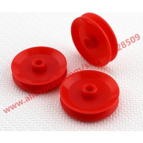 5 pcs/lot Concave wheel DIY Parts Model of the wheel 29 mm Red ABS Belt Pulley Model Mini Belt Transmission Pulley