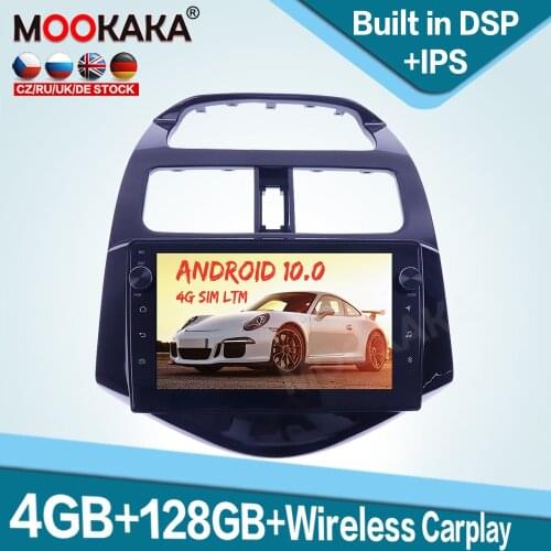 128GB Carplay Android 10.0 Car Multimedia Player for Chevrolet Spark 10-14 Auto Radio GPS Navigation Audio Stereo Head Unit DSP