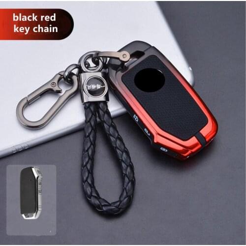 Car Galvanzed Alloy Key Case Cover Holder For KIA Sportage Ceed Sorento Cerato Forte 2018 2019 Smart FOB Key Case Accessories