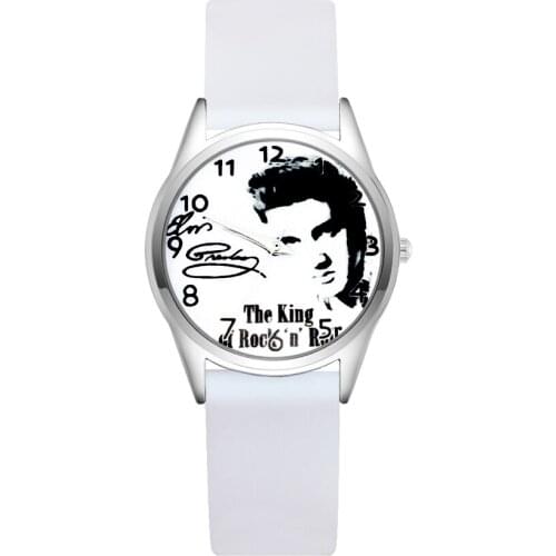 Cartoon Elvis style Childrens Watches Womens Students girls Boys Quartz Soft Silicone strap Wrist Watch JC53