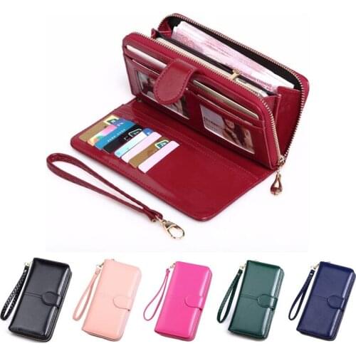 Women purses High Capacity Zipper Hasp Long Mobile Phone Bag Multifunction Hollow Out Lady Clutch Purse Ladies Card Package