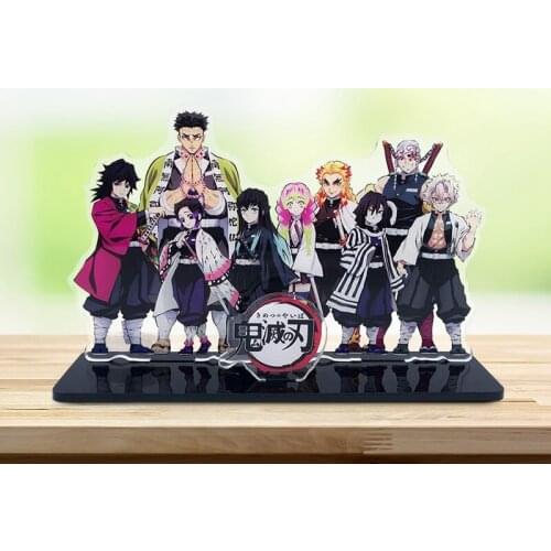 Anime Demon Slayer Kimetsu No Yaiba Giyuu Muichirou Shinob Acrylic Stand Up Action Figures Model Plate Holder Decor Gift