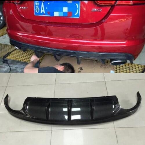 ABS/Carbon Fiber Rear Bumper Lip, Auto Car Diffuser Fits For Jaguar XF 2012 2013 2014 2015