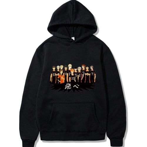 Haikuu Hoodie Anime Long Sleeve Casaul Sweatshirt Loose Pullovers Tops
