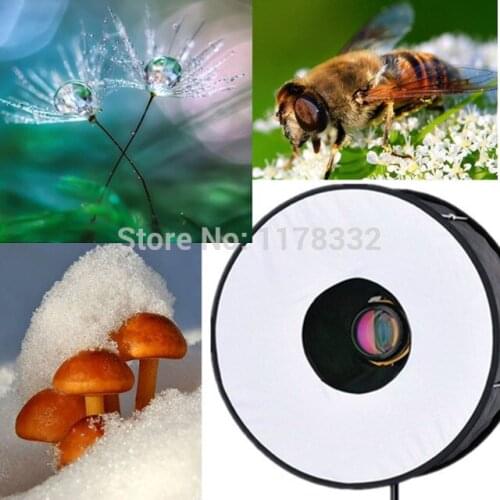 Ring Softbox For SpeedLite Flash light Foldable Difusor Macro Shoot Soft box for Canon for Nikon Nissin Metz Godox Speedlight