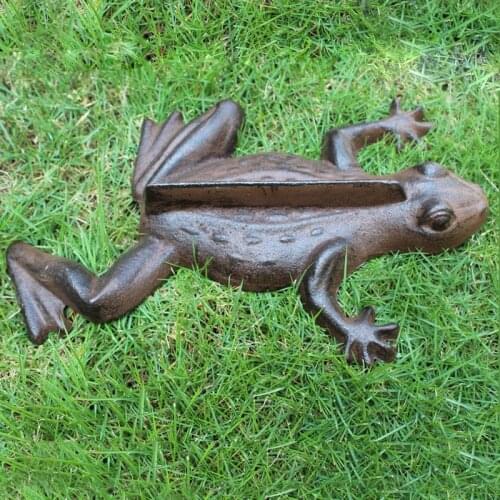 Vintage Frog Design Cast Iron Boot Scraper Farm House Accents Home Garden Decor Antique Rustic Animal Figurines Metal Door Stop