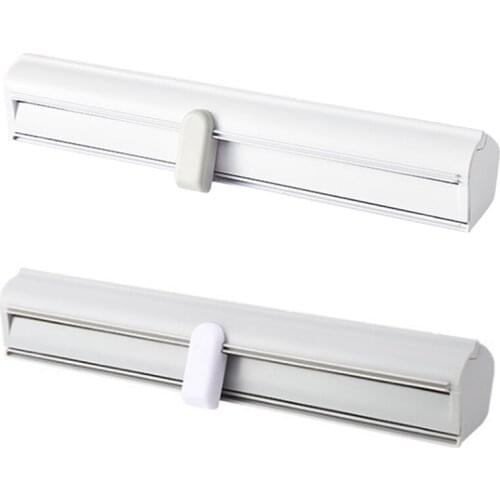 Kitchen Cling Film Cutter Back Magnet Magnetic Suction Adjustable Sliding Knife Type Cling Film Cutting Box