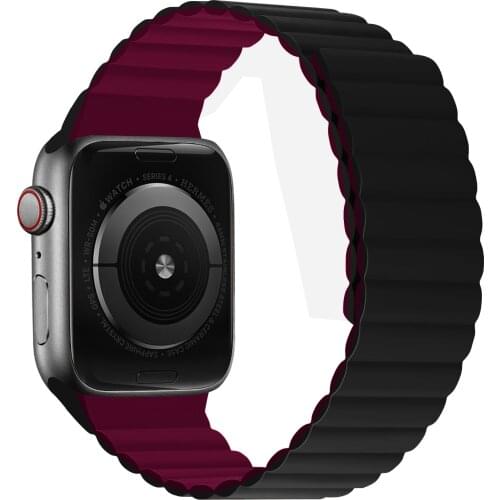 Silicone Magnetic Strap for Apple watch band 44mm 40mm Series 6 5 4 SE Replacement bracelet wristband for iwatch 3 2 1 42mm 38mm