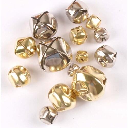 Gold Silver Small Jingle Bells Pendants For DIY Crafts Party Decoration Christmas Tree Metal Bells Home Ornaments Kid Gift c2683