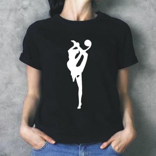 Fashion Short Sleeve Woman Tshirts Ball Rhythmic Gymnastic Girl Birthday Tee Shirt Femme Summer Harajuku T Shirt Women Tops