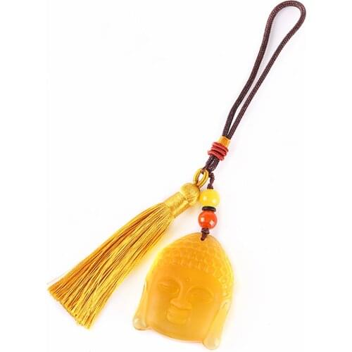 Natural Beeswax Yellow Large Pendant Jewelry Pendant Car hanging decoration