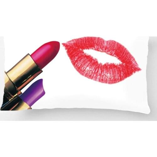Red Lips Printing Throw Pillowcase Decorative Cushion Cover Lipstick Pillowcase Perfect Gift By Lvsure For Car Sofa Seat