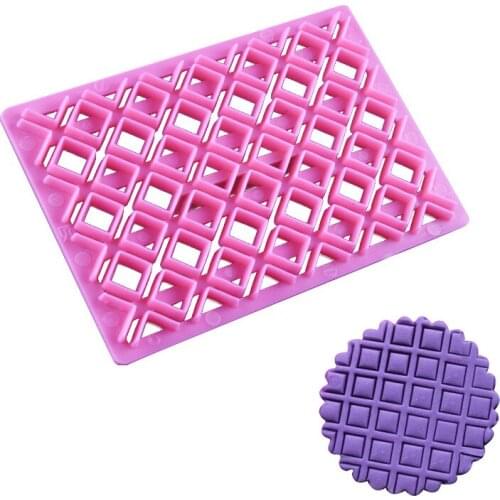 New Square Plastic Printing Biscuits Cake Cookie Cutter Fondant Lace Cake Decoration Petal Embosser Mold Cake Tool Pastry Baking