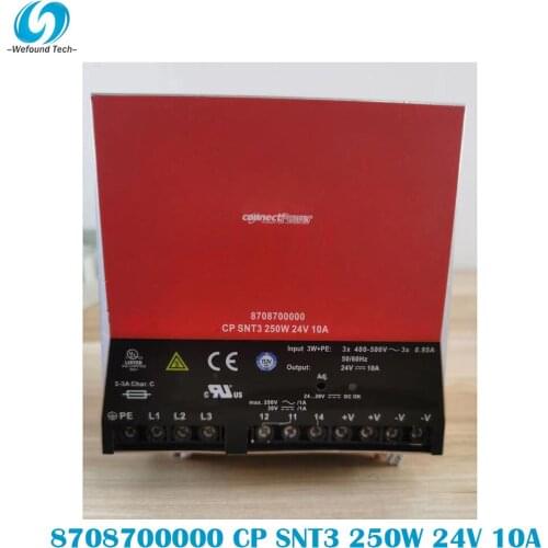 Original Weidmüller 8708700000 CP SNT3 250W 24V 10A Rail Switching Power Supply Single Phase, 100% Tested BeforeShipment