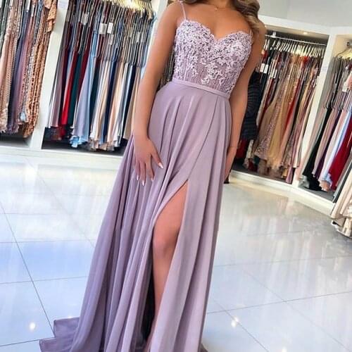 Sexy One-Piece Solid Color Sleeveless Braces Silk Material Whit Split Party Maxi Dress Sexy Dress with Suspenders