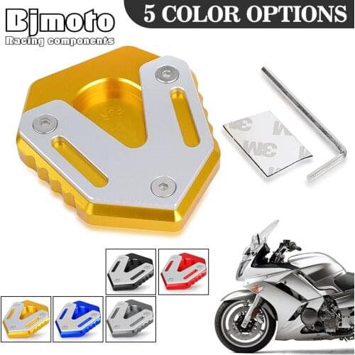 Motorcycle CNC Foot Side Stand Pad Plate Kickstand Enlarger Support Plate For Yamaha FJR1300 2001-2019