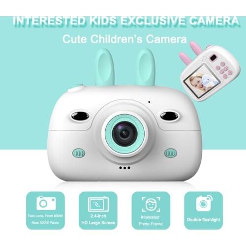 Portable Kids Digital Camera Intelligent Focus Mode Large Screen Children Camera Cartoon Mini Dual Lens Digital Camera For Kids