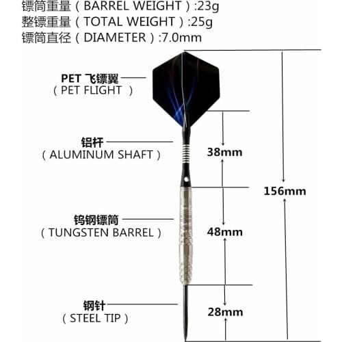 Professional Wide Head Outdoor Dart Needle 23g Competition Grade Tungsten Steel Dart Set Darts Custom Dart Box