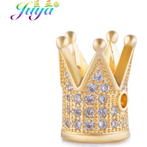 Dropshipping Beading Jewelry Beads Wholesale European Metal Crown Beads Accessories For Natural Stones Beadwork Jewelry Making