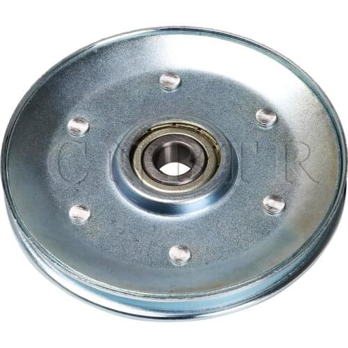 CNBTR V-Type Iron Bearing Cable Pulley for Garage Door Opener 90x10mm Silver