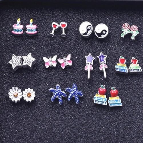 Romantic Rose Flower Star Butterfly Charms Women Ear Stud Earring Daisy Flower Statement Earrings Party Brinco Gift Jewelry
